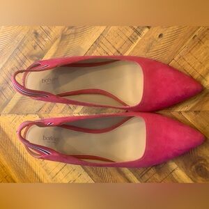 Brand NEW Botkier New York Womens Pink Leather Slip Heel Slingback Sandals Sz 11